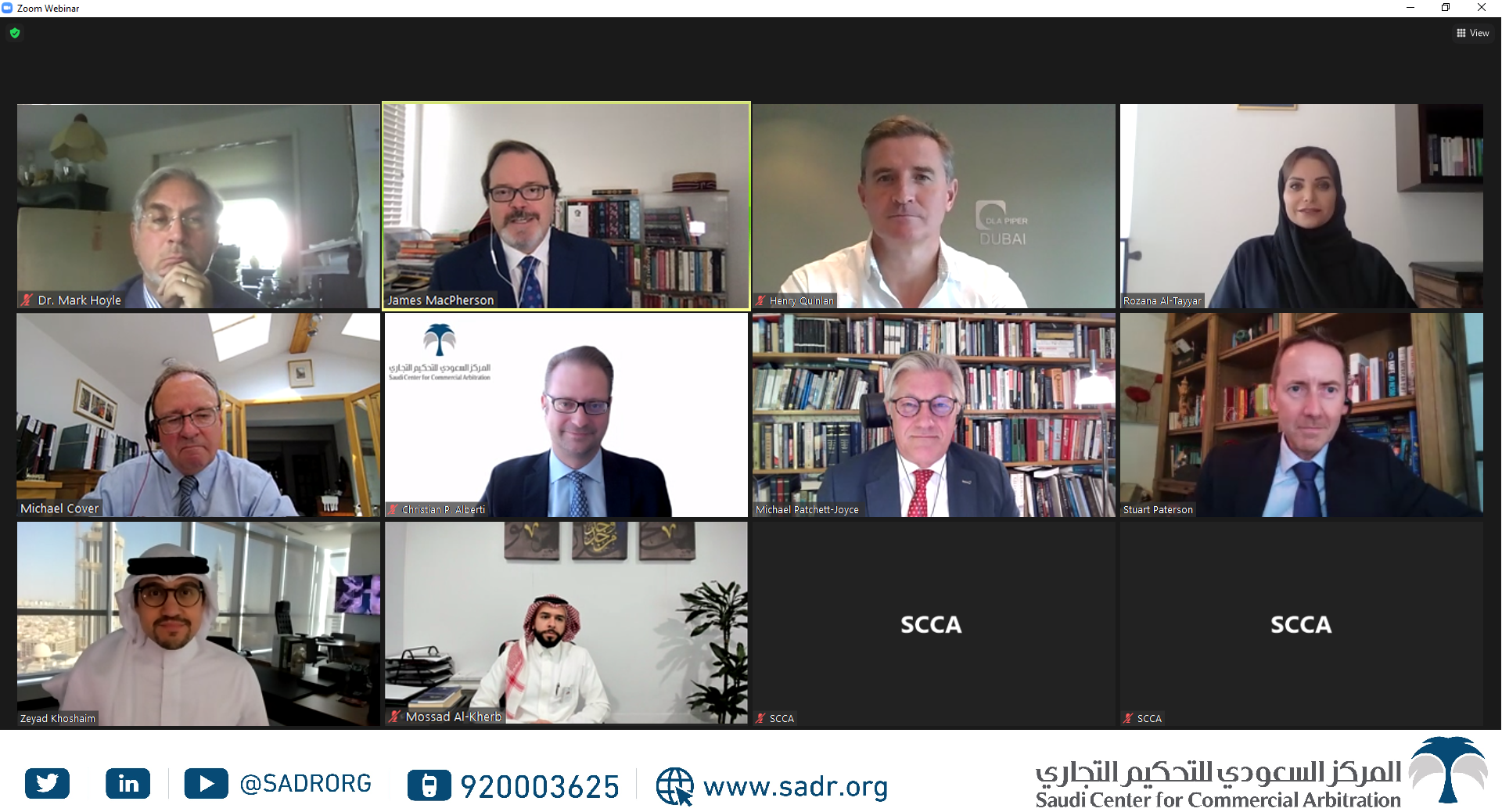SCCA webinar featuring international experts highlights progress in the development of ADR in Saudi Arabia SCCA webinar featuring international experts highlights progress in the development of ADR in Saudi Arabia